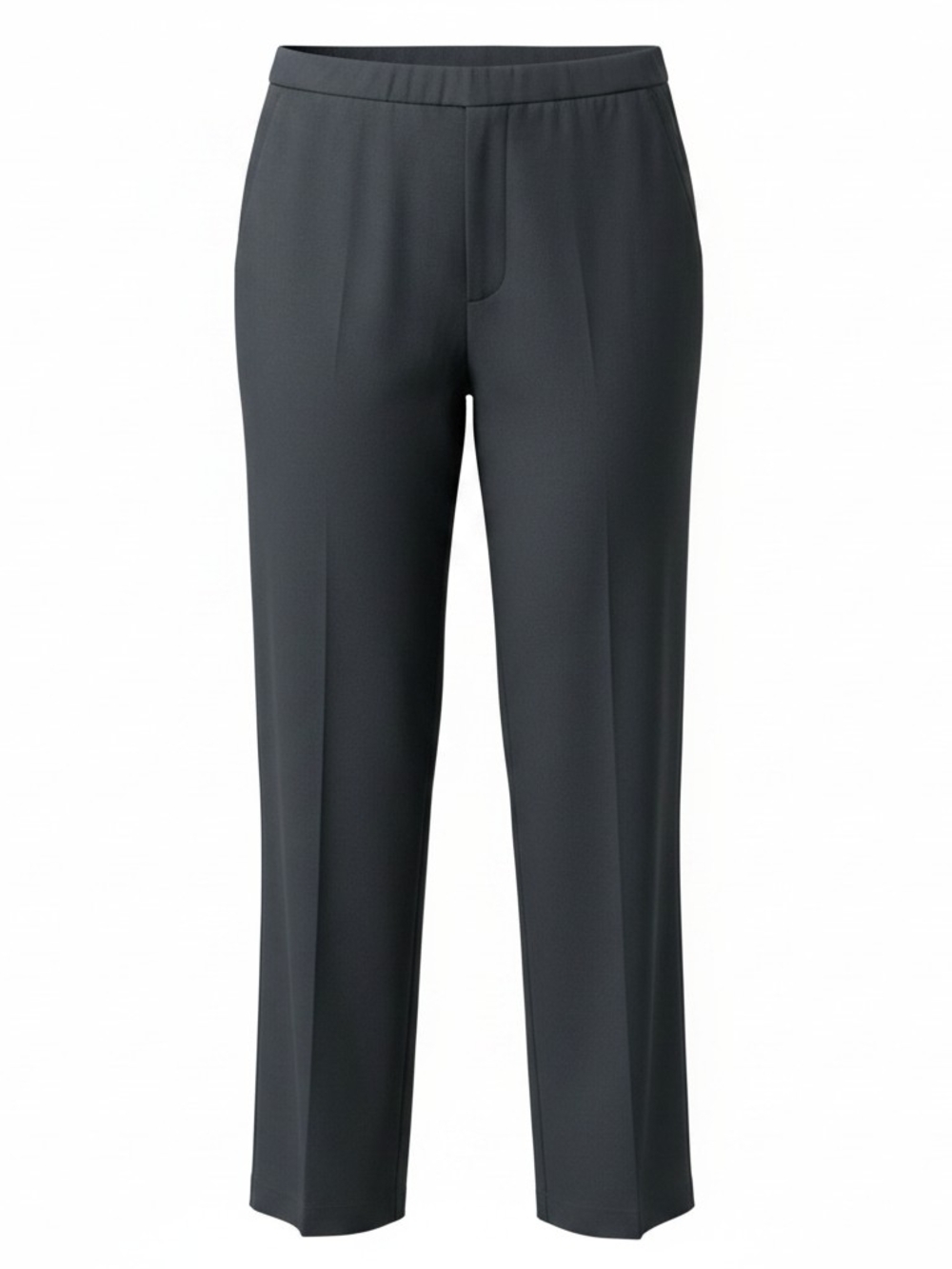 J JILL | Plus Size Black Knit Trousers Stretch Comfort Wide Leg Minimalist | 2X